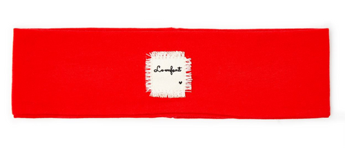Le Enfant Raw Edge Logo Sweatband Red