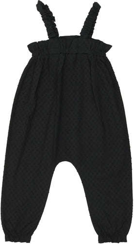 Lil Legs - Girls Long Bubble Romper - Black