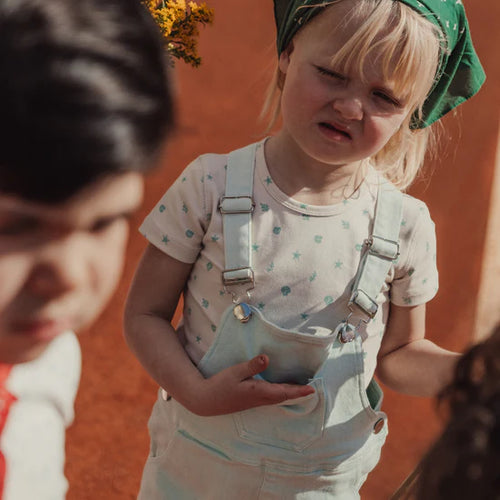 Lovely Littles Denim Short Overalls - Darya Sea