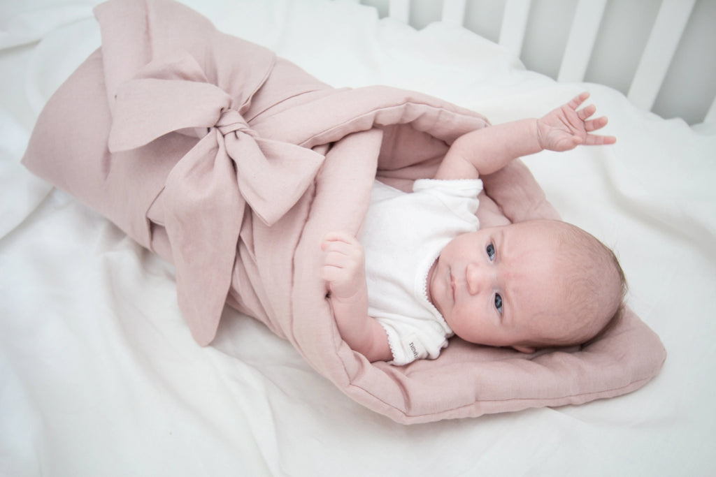Babyly Linen Baby Wrap/ Swaddle - Dusty Pink