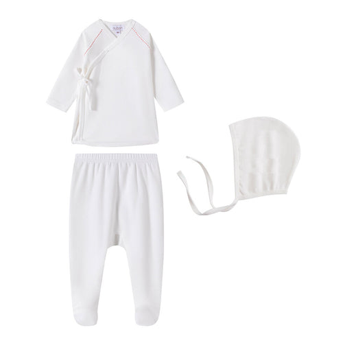 Oubon Wrap 2 Pc With Stitching And Hat - Pink