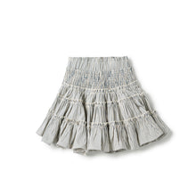 Load image into Gallery viewer, Birnham On The Sea Ruffle Skirt - Blue Denim Stripe