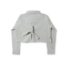 Load image into Gallery viewer, Birnham On The Sea Teen Bow Shirt - Blue Stripe