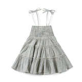 Birnham On The Sea Smocked Jumper - Blue Stripe