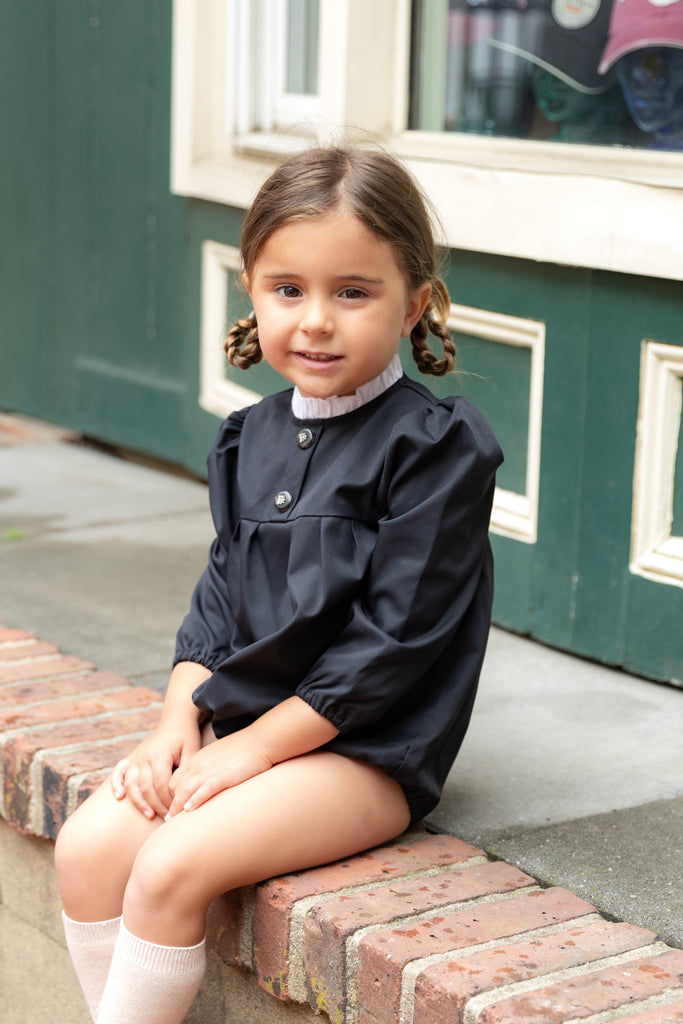 NouNelle Black Taffeta Romper