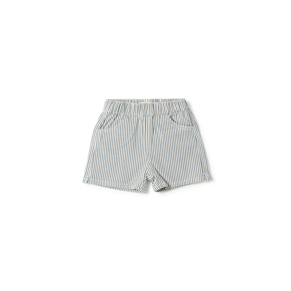 Birnham On The Sea Boys Shorts - Blue Stripe