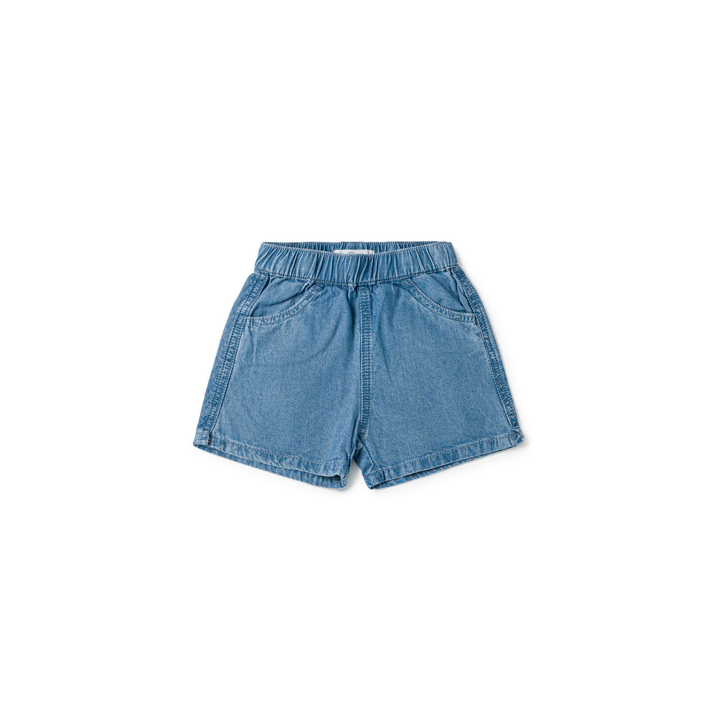 Birnham On The Sea Boys Shorts - Stonewash Denim