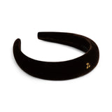 Le Enfant Gold Thread Cherry Velvet Hairband - Brown