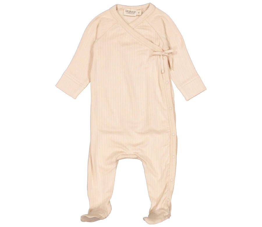 Marmar Beige Rose Wide Ribbed Footie