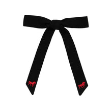 Load image into Gallery viewer, Le Enfant Petite Épopée Embroidered Medium Bow - Black