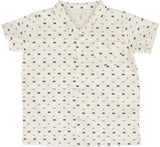 Lil Legs Geometric Collar Shirt - Cream