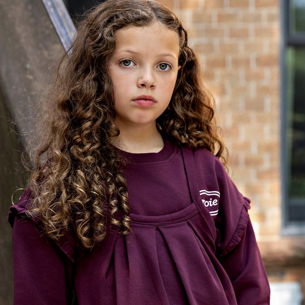 Rooie And Friends Girls Sweatshirt - Mauve