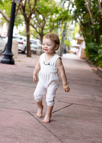 Mini Nod Chain Combo Onesie - White