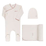 Ely's & Co Organic Cotton Little One Standard 3 Pc Set - Ivory/Pink