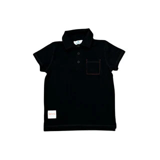 Heven Boys Short Sleeve Polo H39 - Black  (Runs Big)