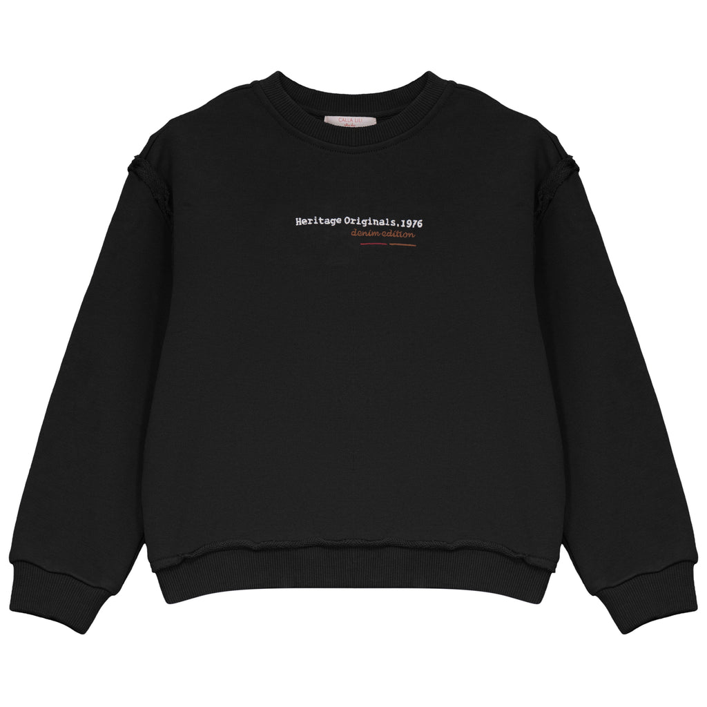 Calla Lili Girls Heritage Sweatshirt - Black