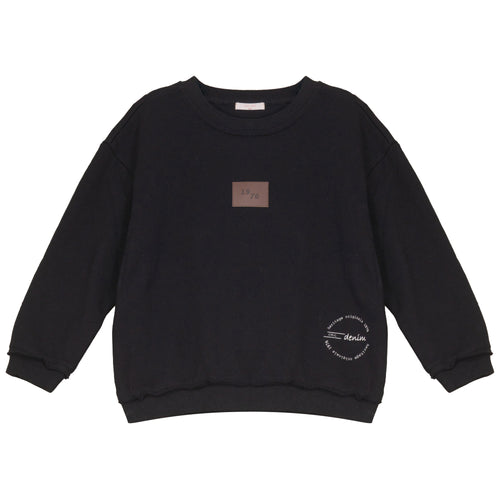 Calla Lili Boys Stamp Sweatshirt - Black