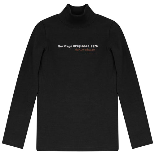 Calla Lili Girls Heritage Mockneck - Black