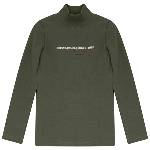 Calla Lili Girls Heritage Mockneck - Green