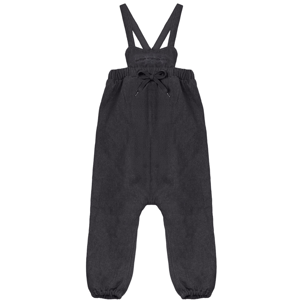 Calla Lili Baby Girl Heritage Romper - Black