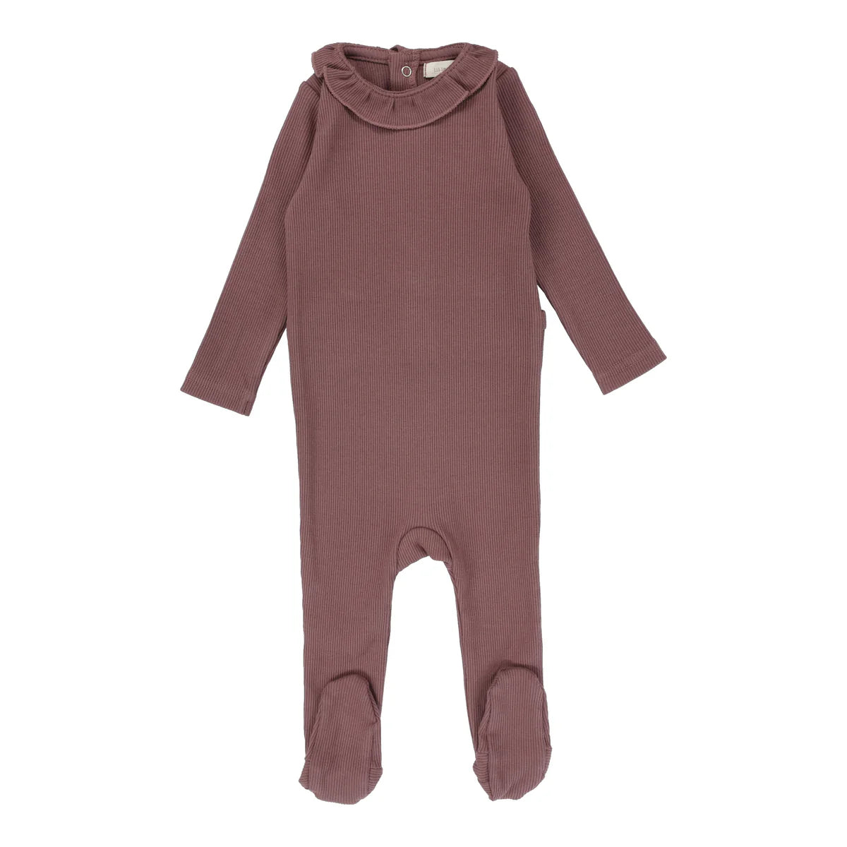 Lil Legs Stitch Ribbed Footie - Stone main image 1