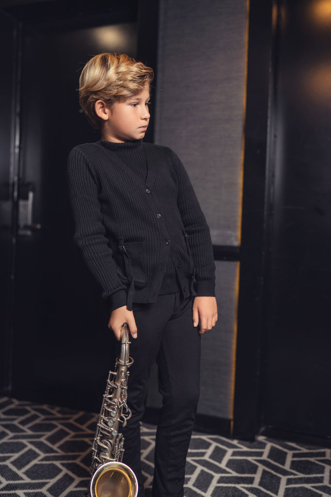 Byke Buckle Cardigan - Black