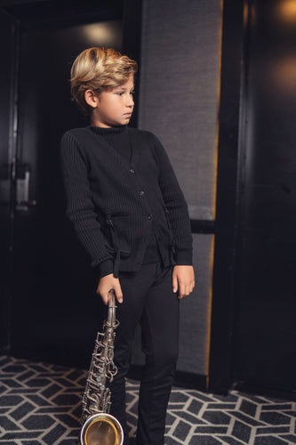 Byke Buckle Cardigan - Black