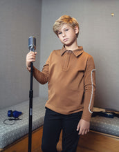 Load image into Gallery viewer, Byke Denim Patch Polo - Camel