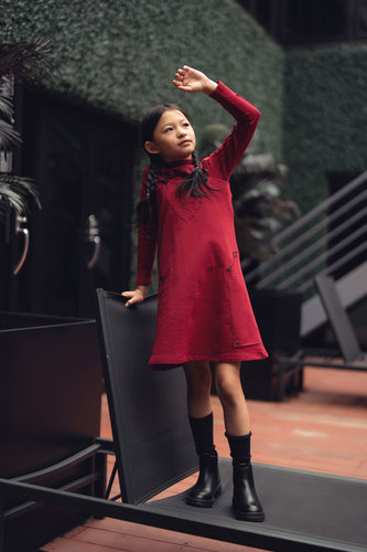Byke Patch Jumper - Cranberry