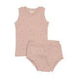 Lilette All Over Hot Air Balloon Sleeveless Set - Peach
