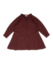 Load image into Gallery viewer, Crew Kids Gracie Denim Dress - Maroon