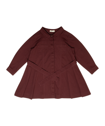 Crew Kids Gracie Denim Dress - Maroon