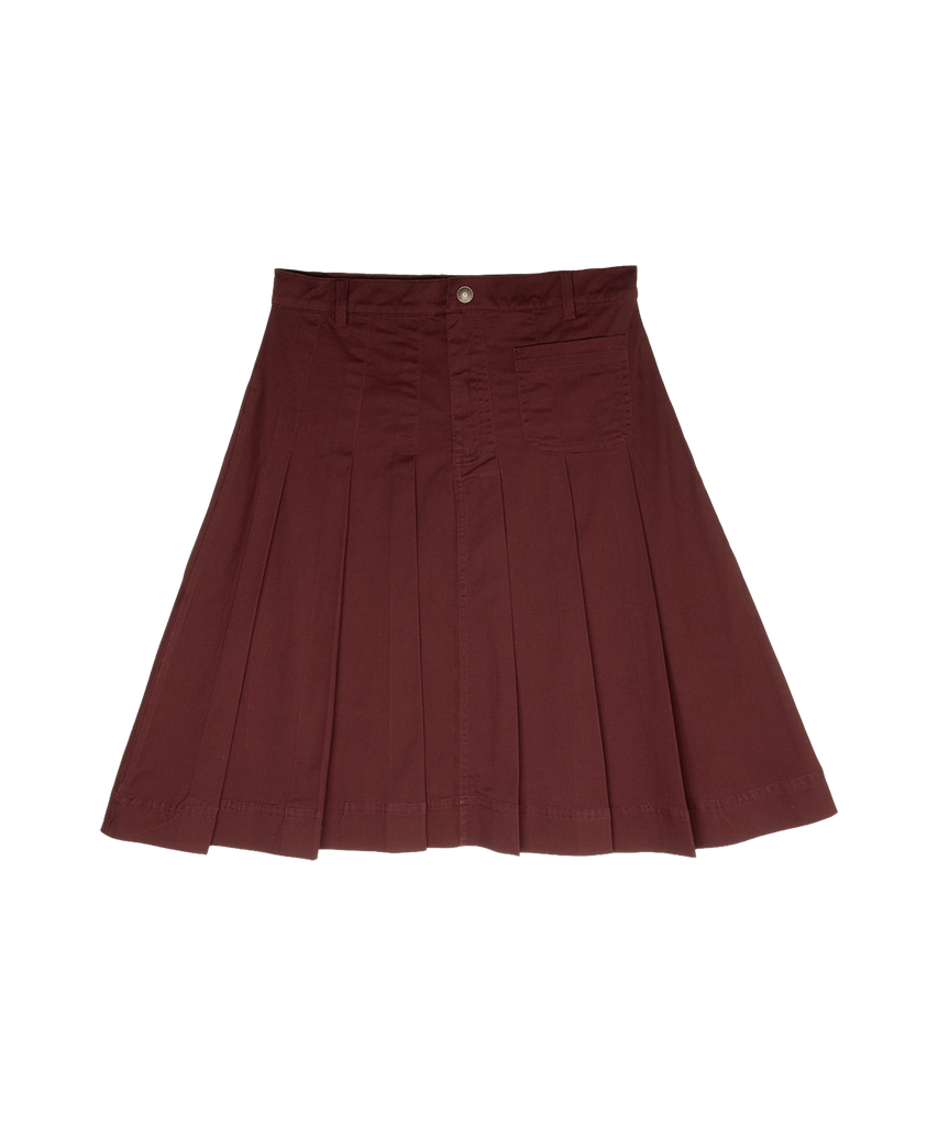 Crew Kids Gracie Denim Skirt - Maroon