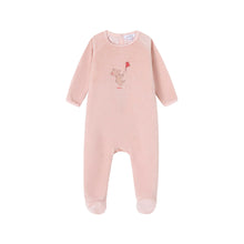 Load image into Gallery viewer, Oubon Bear And Kyte Velour Footie - Pink