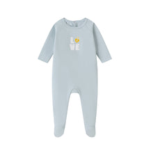 Load image into Gallery viewer, Oubon Love Patchwork Footie - Blue