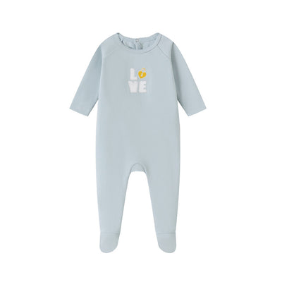 Oubon Love Patchwork Footie - Blue