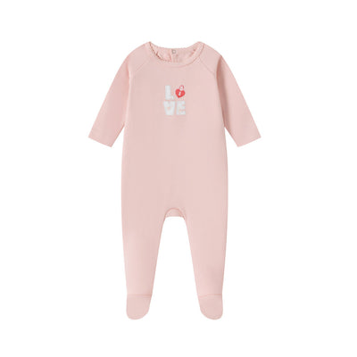 Oubon Love Patchwork Footie - Pink