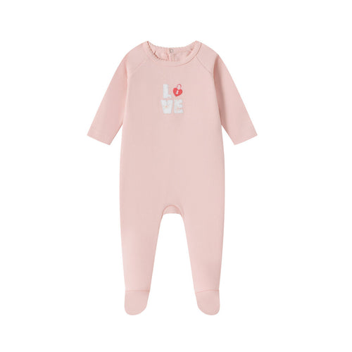 Oubon Love Patchwork Footie - Pink