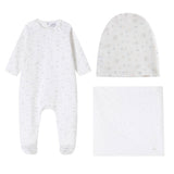 Oubon Floral Cluster Print Layette Set - Blue
