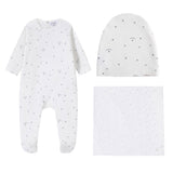 Oubon Logo And Star Print Layette Set - Blue