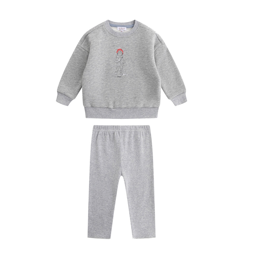 Oubon Snow Sweat Set - Grey