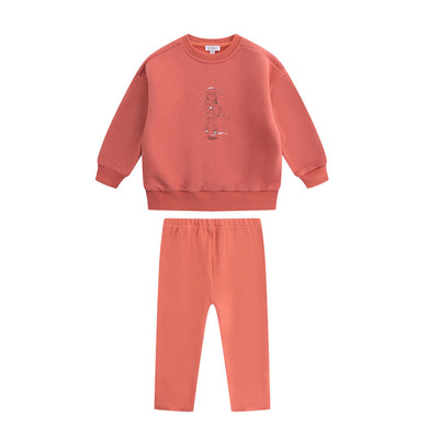 Oubon Snow Sweat Set - Coral