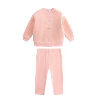 Oubon Forest Sweat Set - Pink