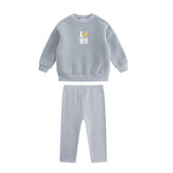 Oubon Love Patchwork Sweat Set - Blue