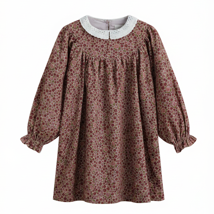 Cera Una Volta Kaya Dress - Burgundy Flower
