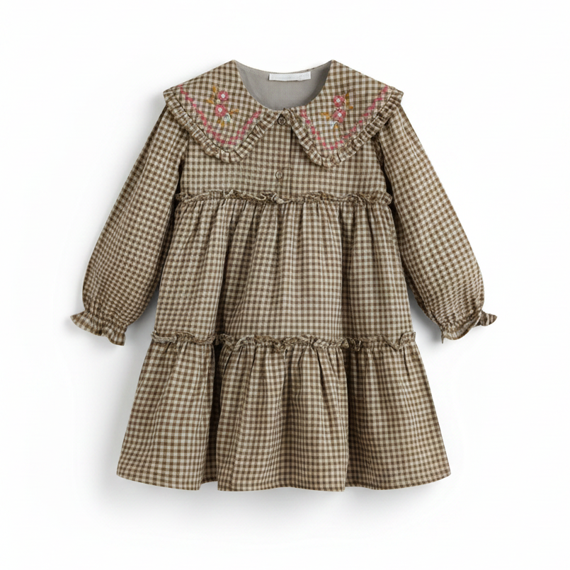Cera Una Volta Viola Dress - Green Check