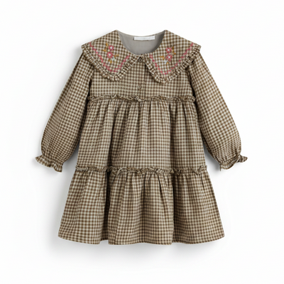 Cera Una Volta Viola Dress - Green Check