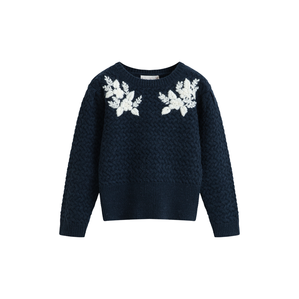 Cera Una Volta Stefania Pullover And Skirt Set - Navy Blue