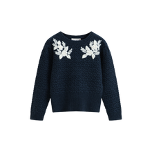 Load image into Gallery viewer, Cera Una Volta Stefania Pullover And Skirt Set - Navy Blue