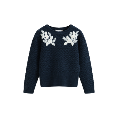 Cera Una Volta Stefania Pullover And Skirt Set - Navy Blue